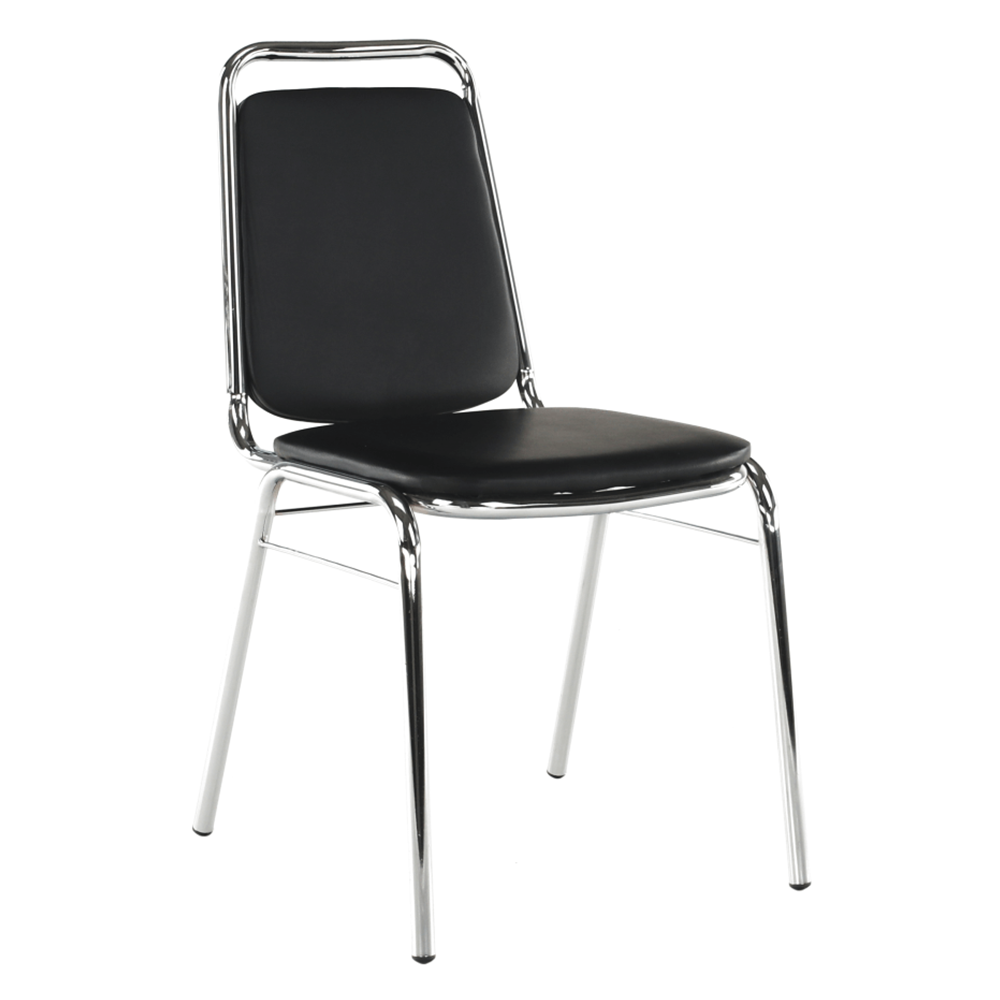 Scaun conferinta ZEKI, piele ecologica neagra