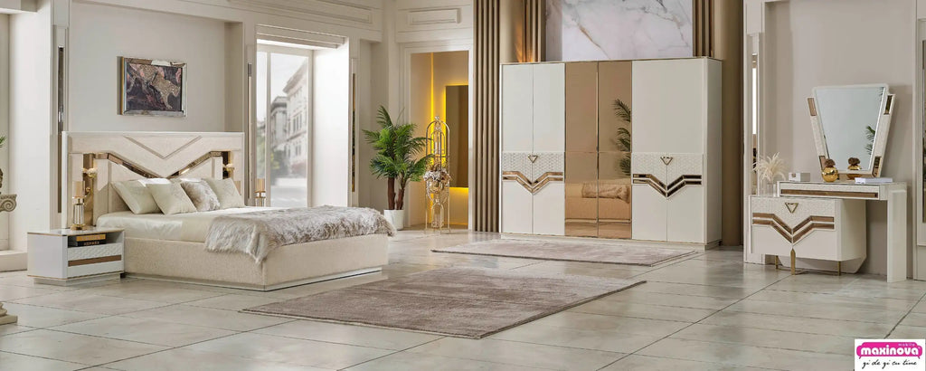 Set dormitor tapitat Mobilier Zen, vedere 2