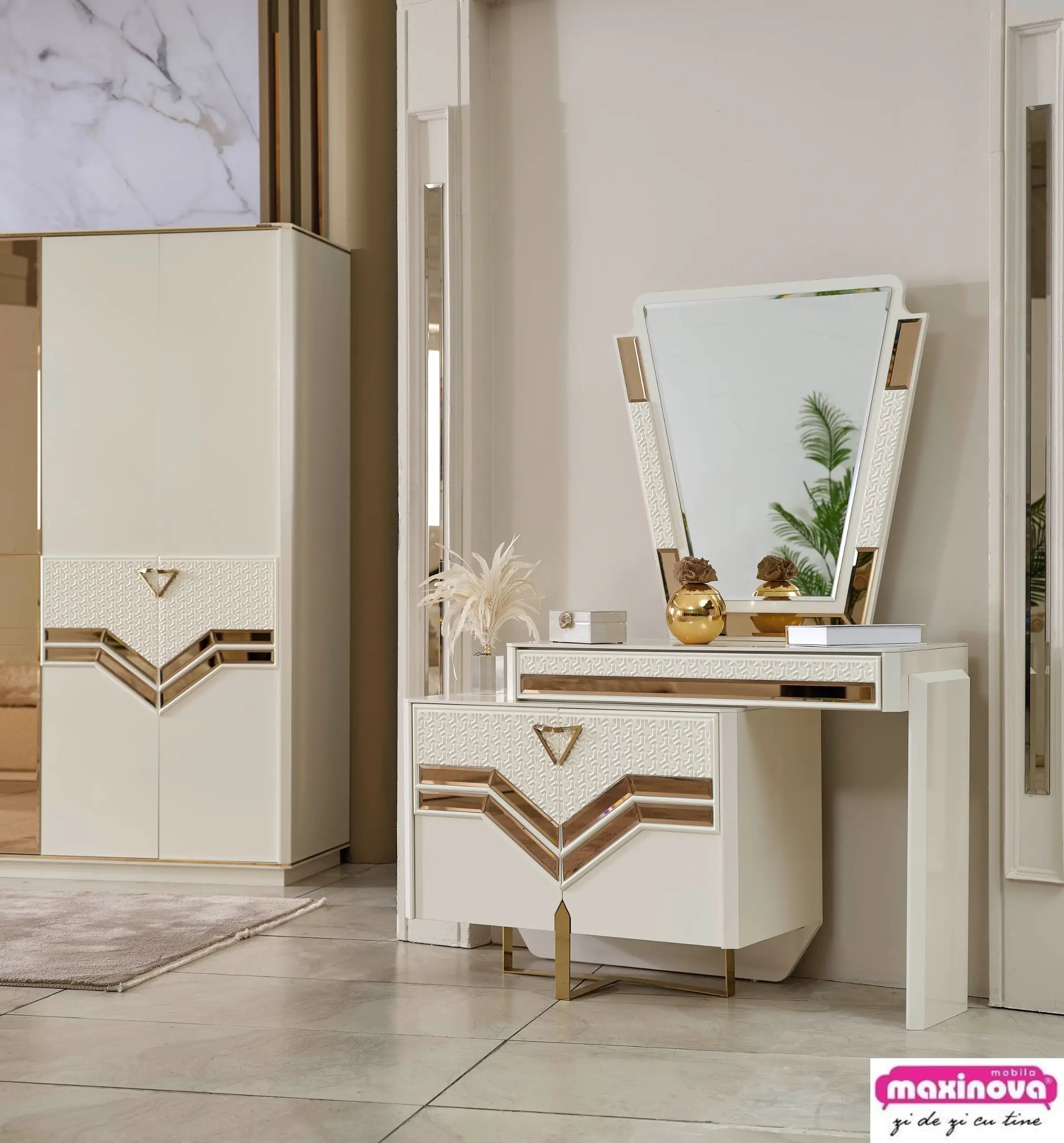 Set dormitor tapitat Mobilier Zen, vedere 9