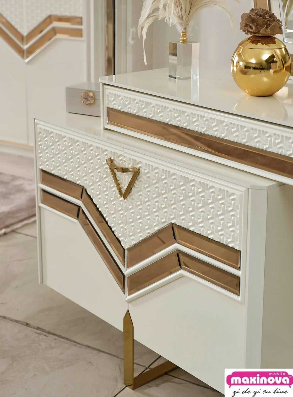 Set dormitor tapitat Mobilier Zen, vedere 10