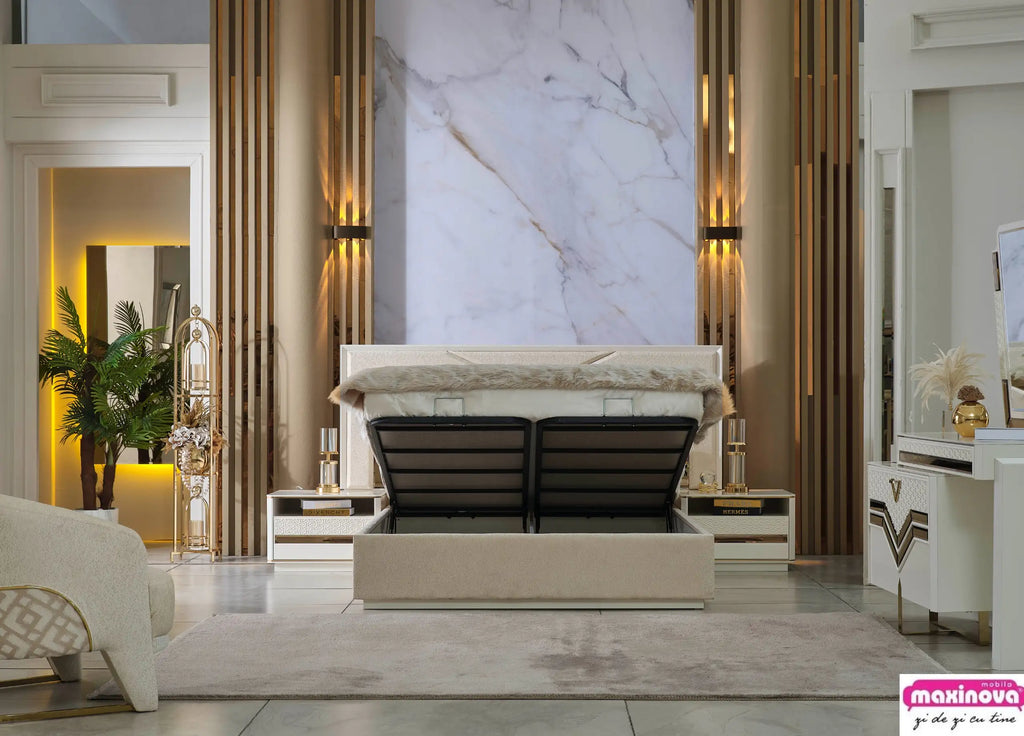 Set dormitor tapitat Mobilier Zen, vedere 4