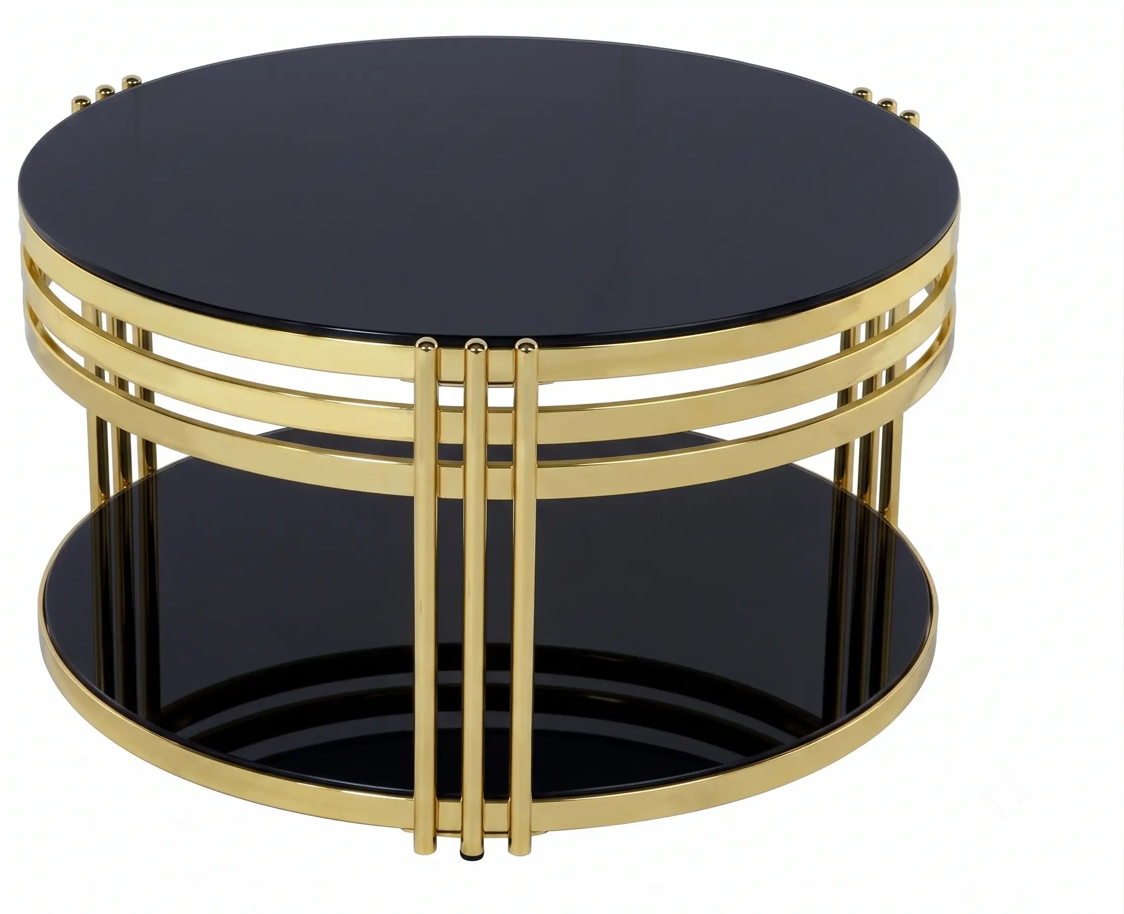 Masuta de cafea Zeus Mare rotund - Auriu – Maxinova (imaginea 1)