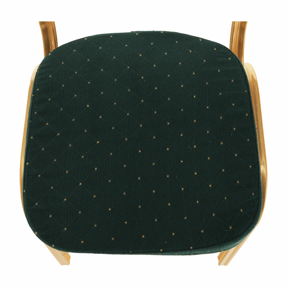 Scaun ZINA, verde / auriu