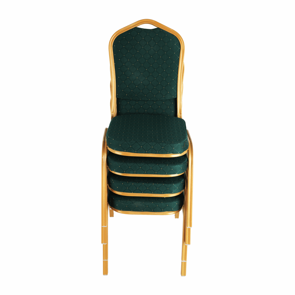 Scaun ZINA, verde / auriu