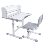 Birou si scaun crescator set ZION, gri/alb