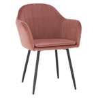 Fotoliu de design ZIRKON, catifea Velvet roz maroniu