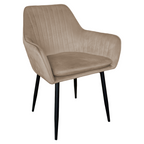 Fotoliu de design ZIRKON NEW, catifea Velvet gri maroniu Taupe