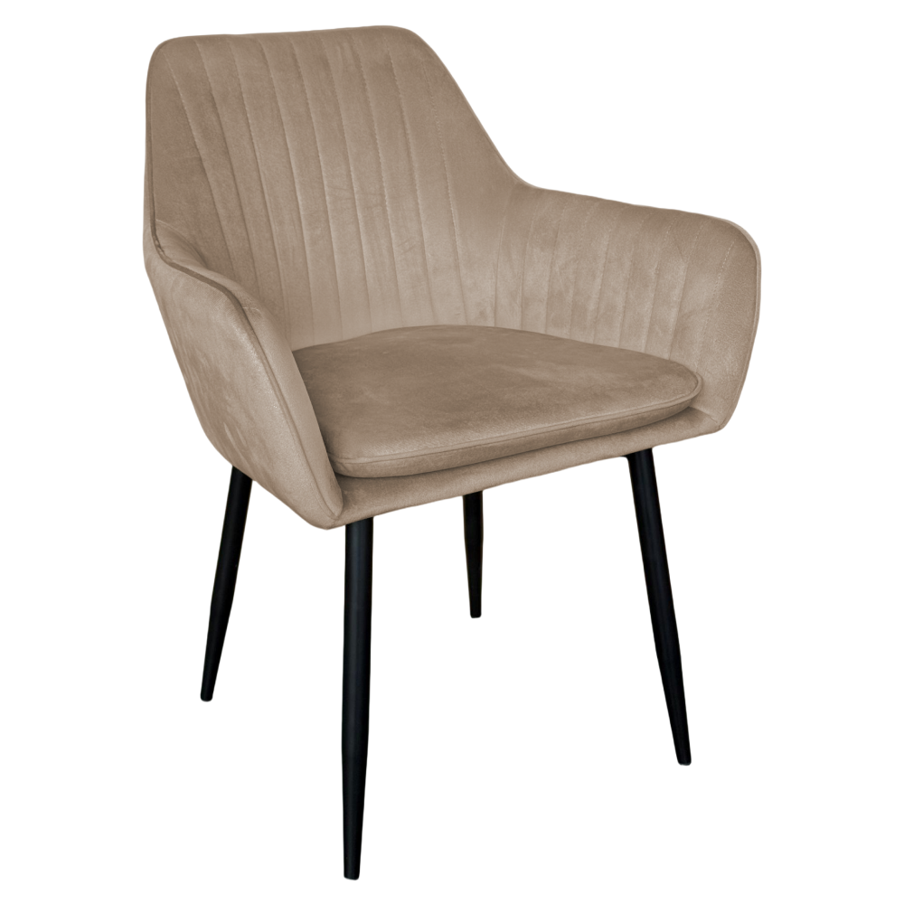 Fotoliu de design ZIRKON NEW, catifea Velvet gri maroniu Taupe