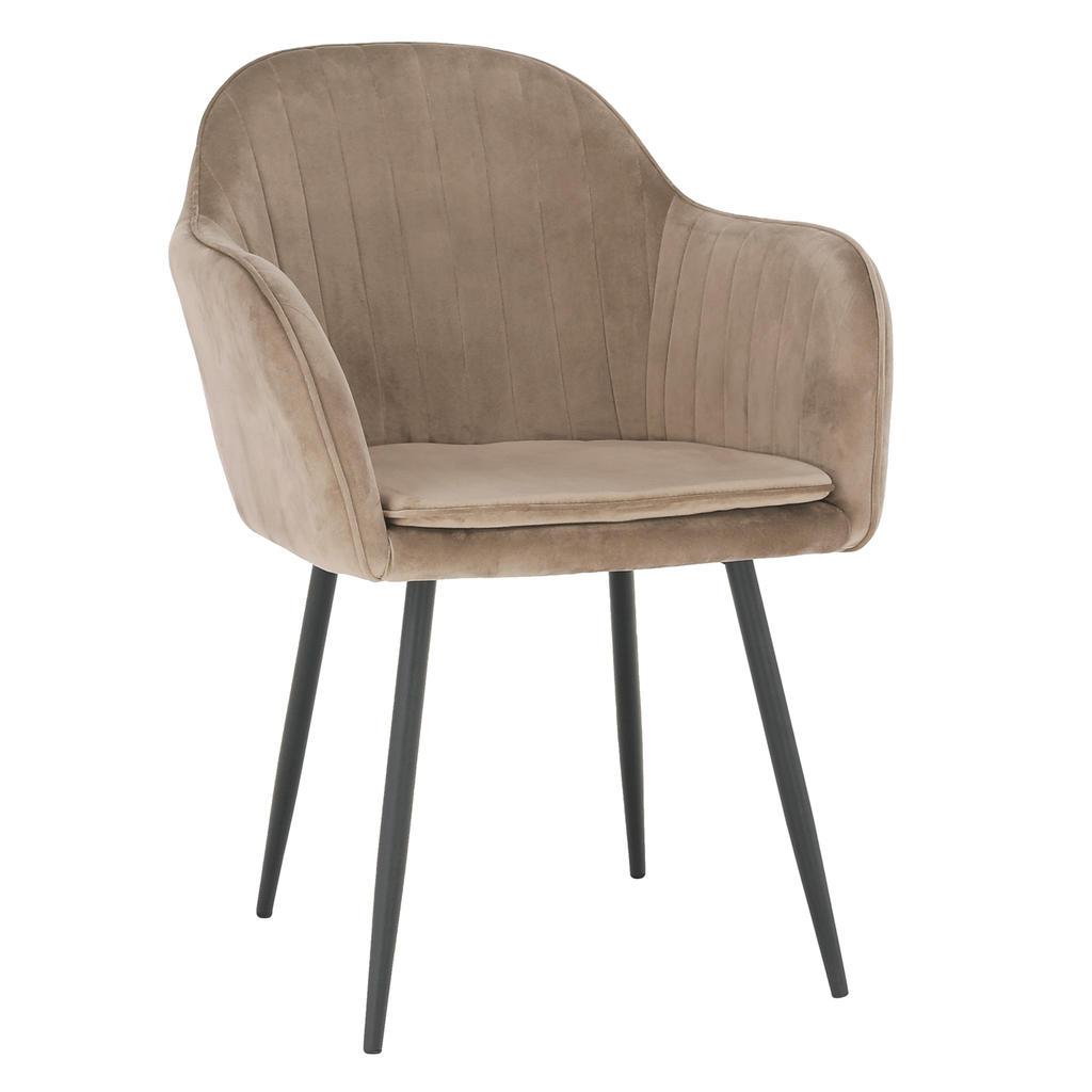 Fotoliu de design ZIRKON, catifea Velvet gri maroniu Taupe