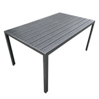 Masa de gradina ZINAN, aluminiu, neagra