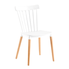Scaun dining ZOSIMA, alb/fag